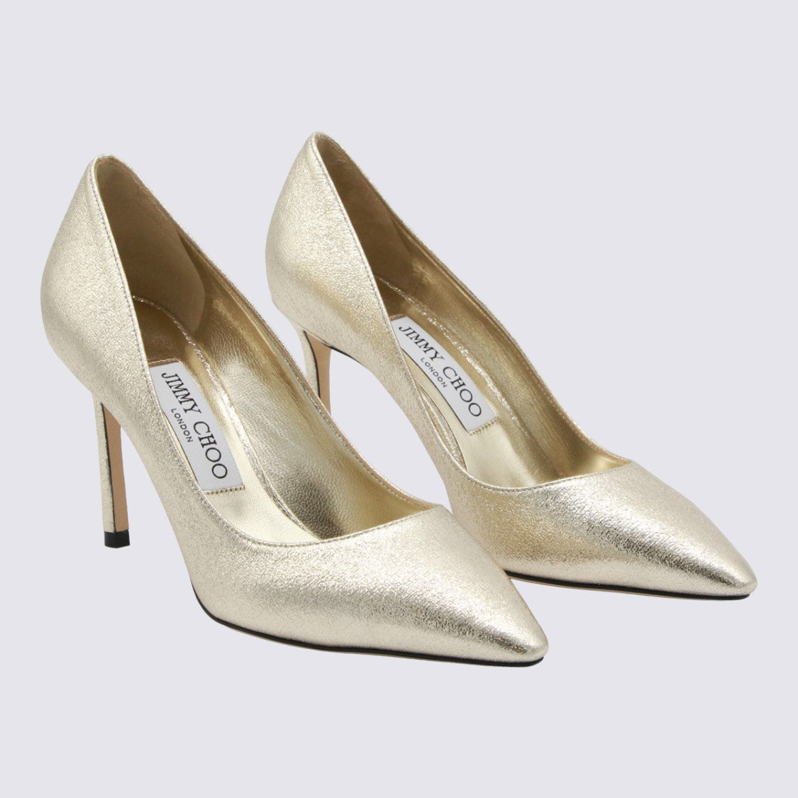 Jimmy Choo Pointed-Toe High Heels With Metallic Finish