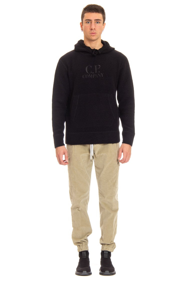 C.P. Company Bear Hoodie Wool With Tone-On-Tone Logo