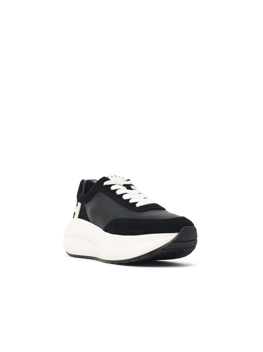 Hogan 'Maxi I Active' Black Leather Sneakers