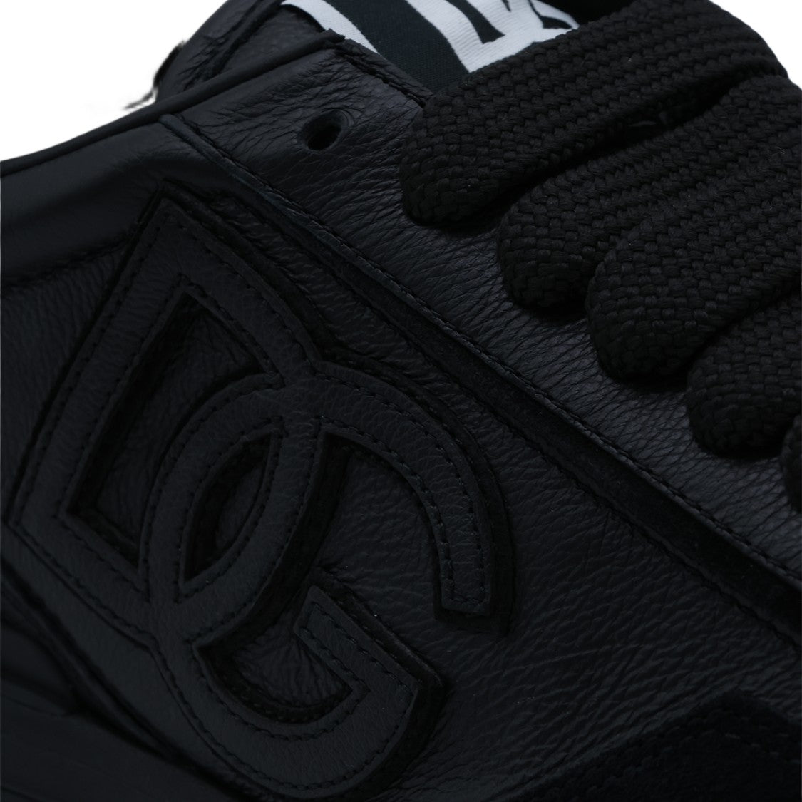 Dolce & Gabbana Monochromatic Black Sneakers With Chunky Sole