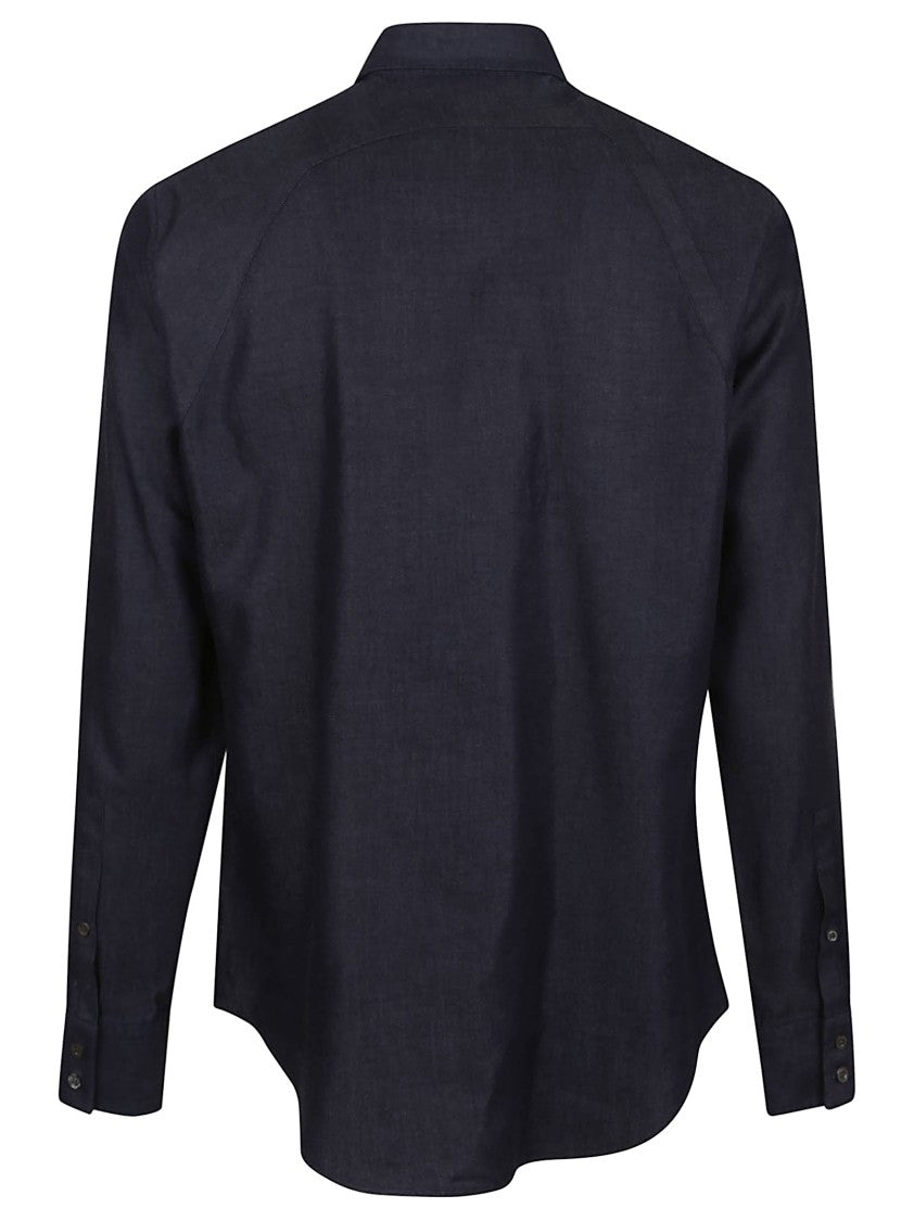 Alexander Mcqueen Indigo Lightweight Denim Shirt