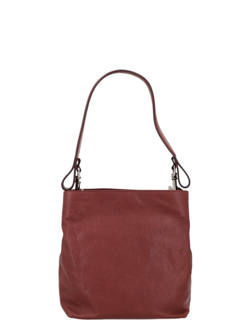 Vivienne Westwood Brown Calf Leather Minimalist Shoulder Bag