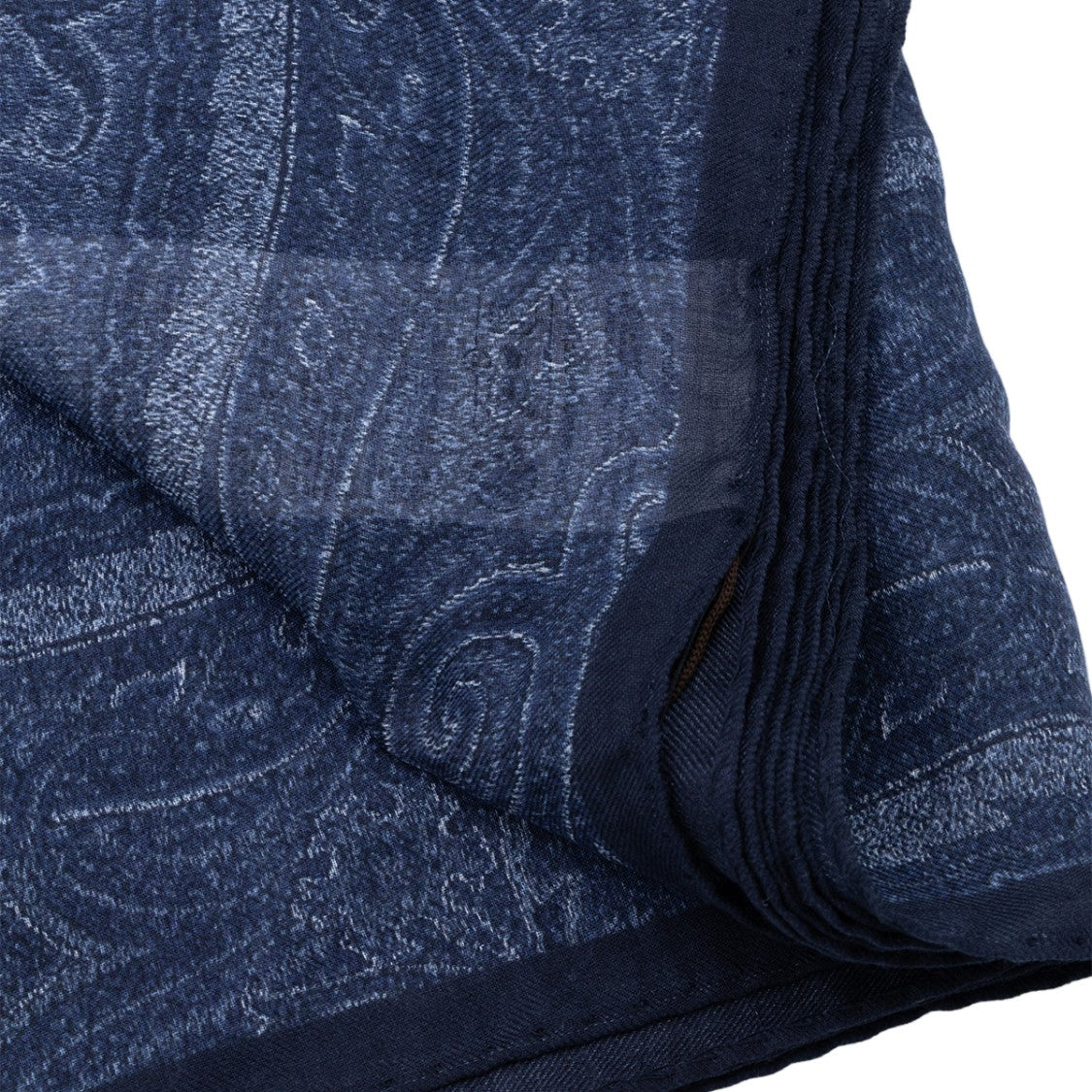 Etro Intricate Paisley Patterned Scarf In Deep Blue