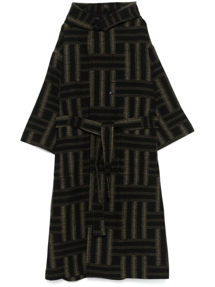 Kenzo Double-Breasted Jacquard Coat