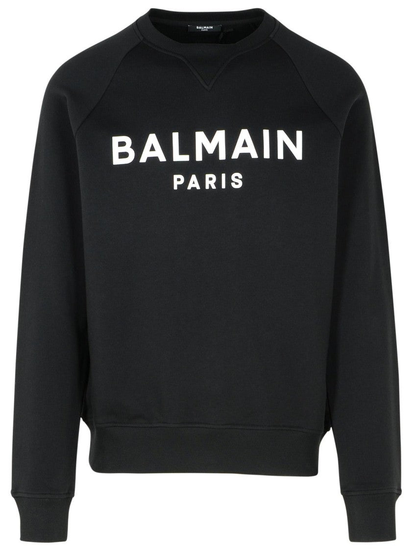 Balmain Black Cotton Sweatshirt