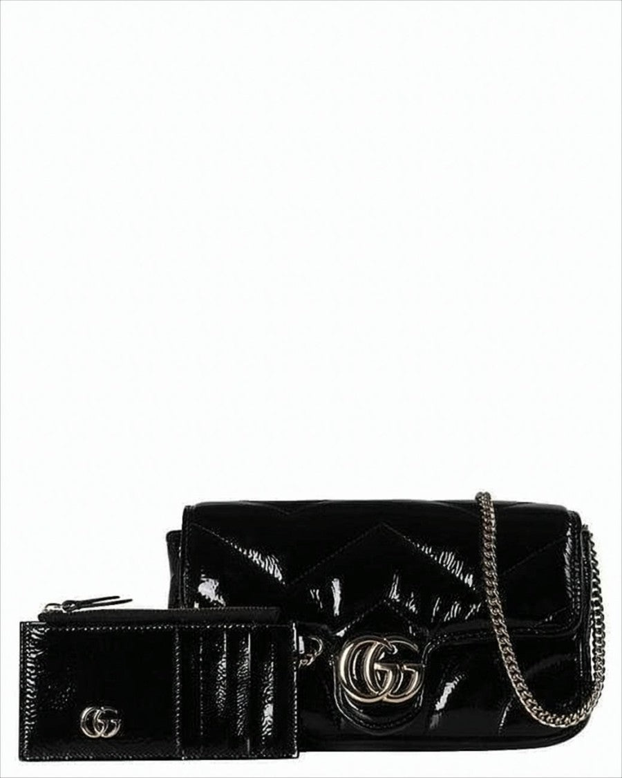 Gucci Polished Calf Leather Crossbody Bag