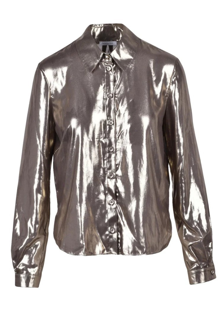 Patrizia Pepe Lurex Shirt - Gold