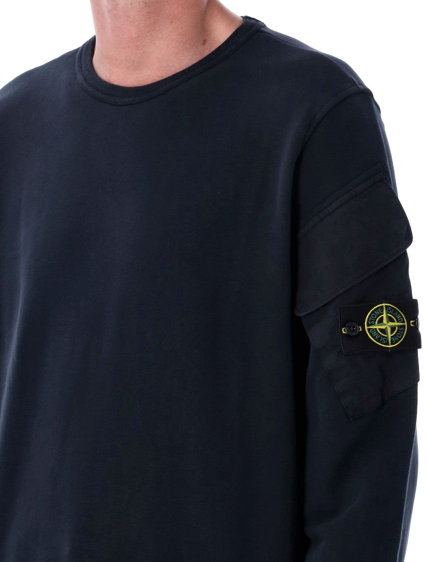 Stone Island Brushed Organic Cotton Sweatshirt
