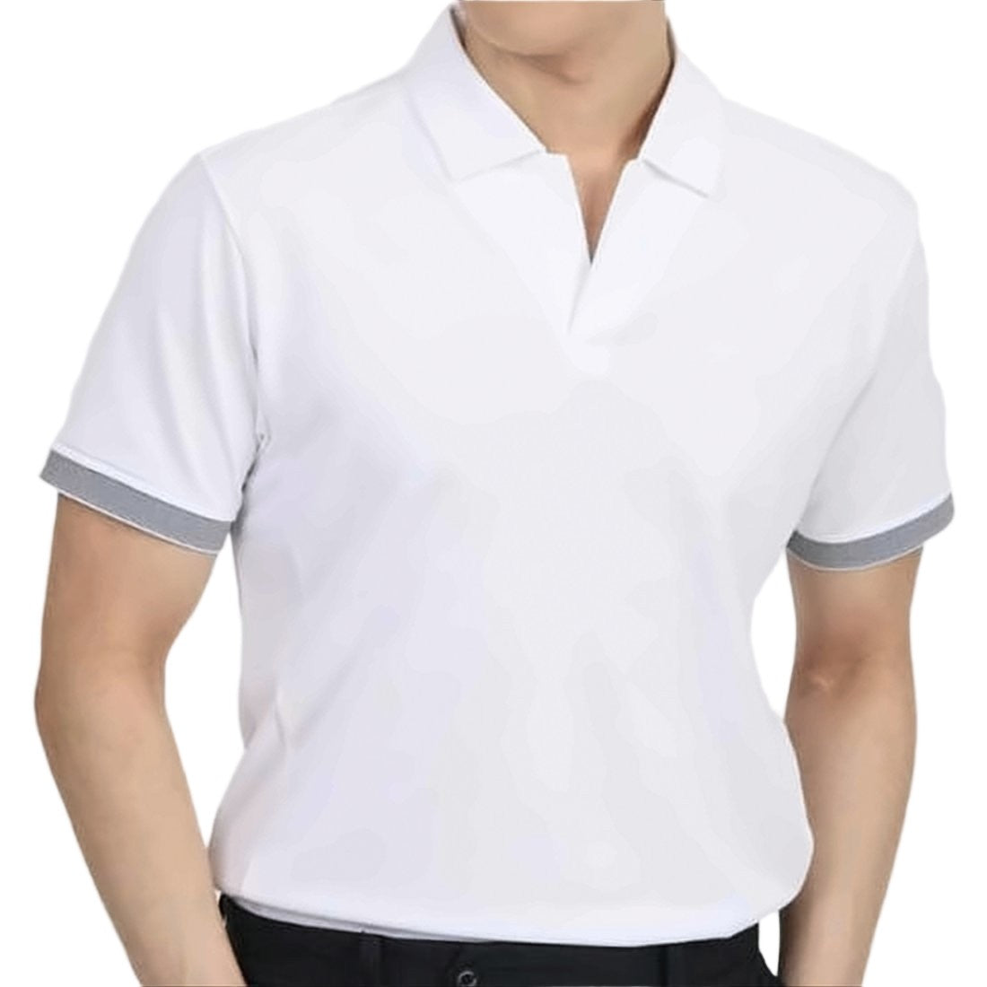 Titleist Classic Short-Sleeved Polo Shirt With V-Neckline And Ribbed Accents