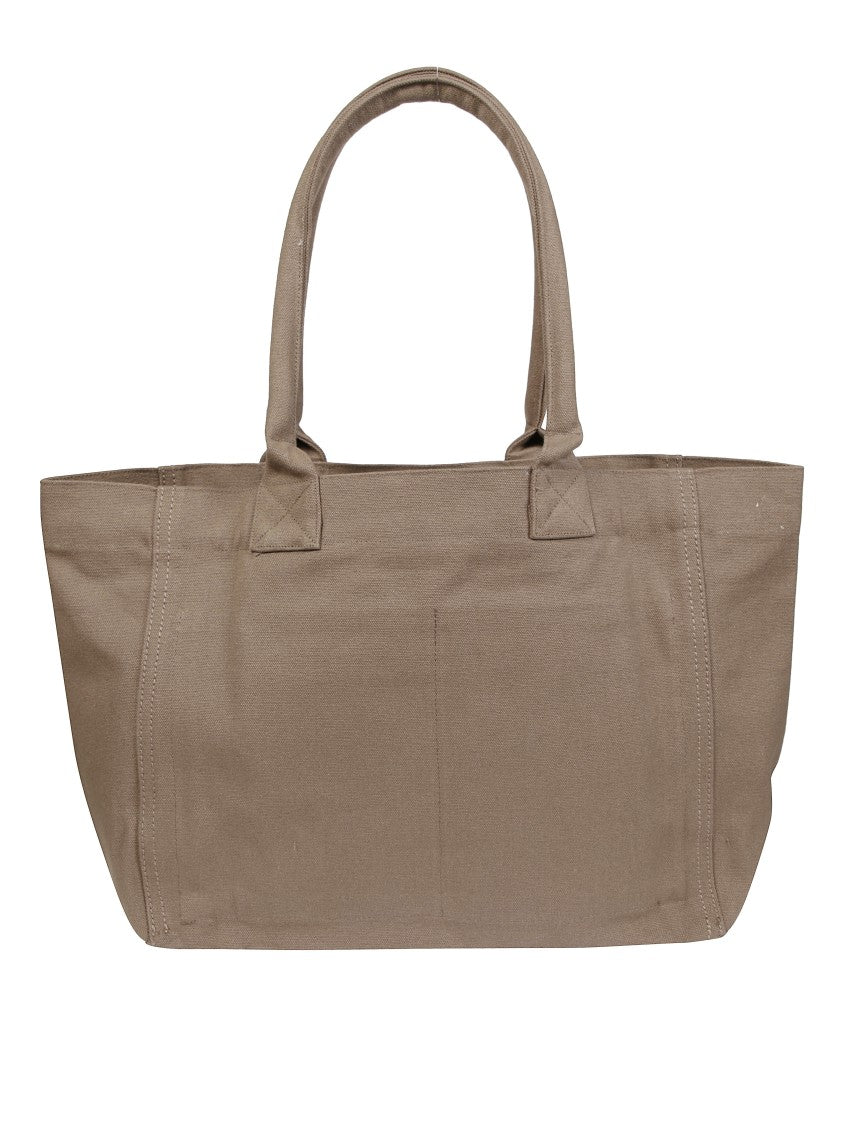 Isabel Marant Étoile Rectangular Brown Cow Leather Tote Bag With Logo