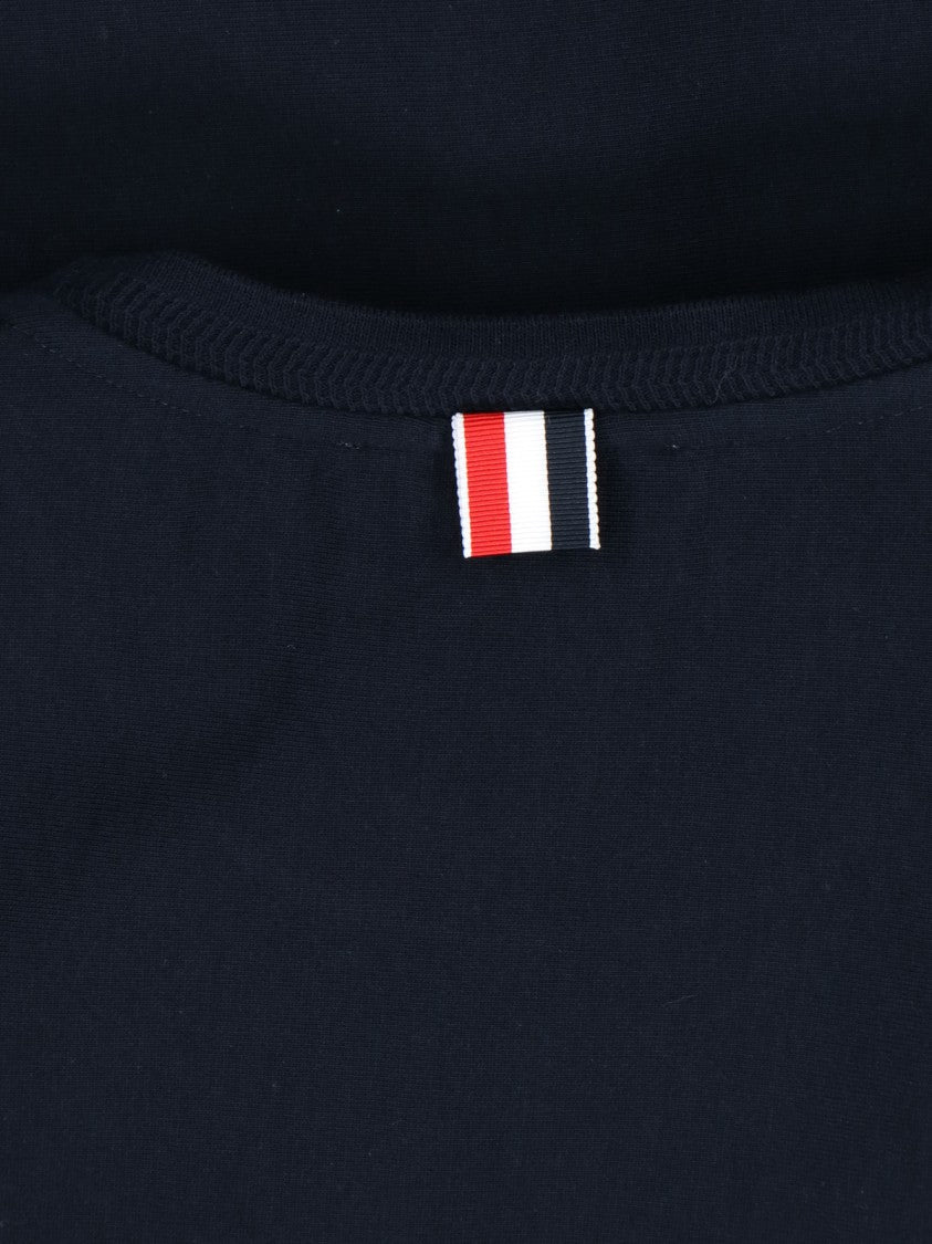 Thom Browne Tricolor Detail T-Shirt – Blue