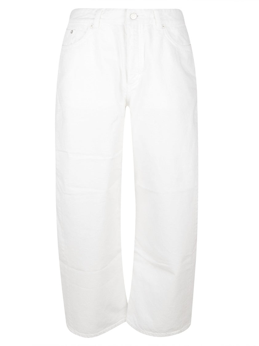 Alaïa Cropped Wide-Leg Trousers With Classic Five-Pocket Design