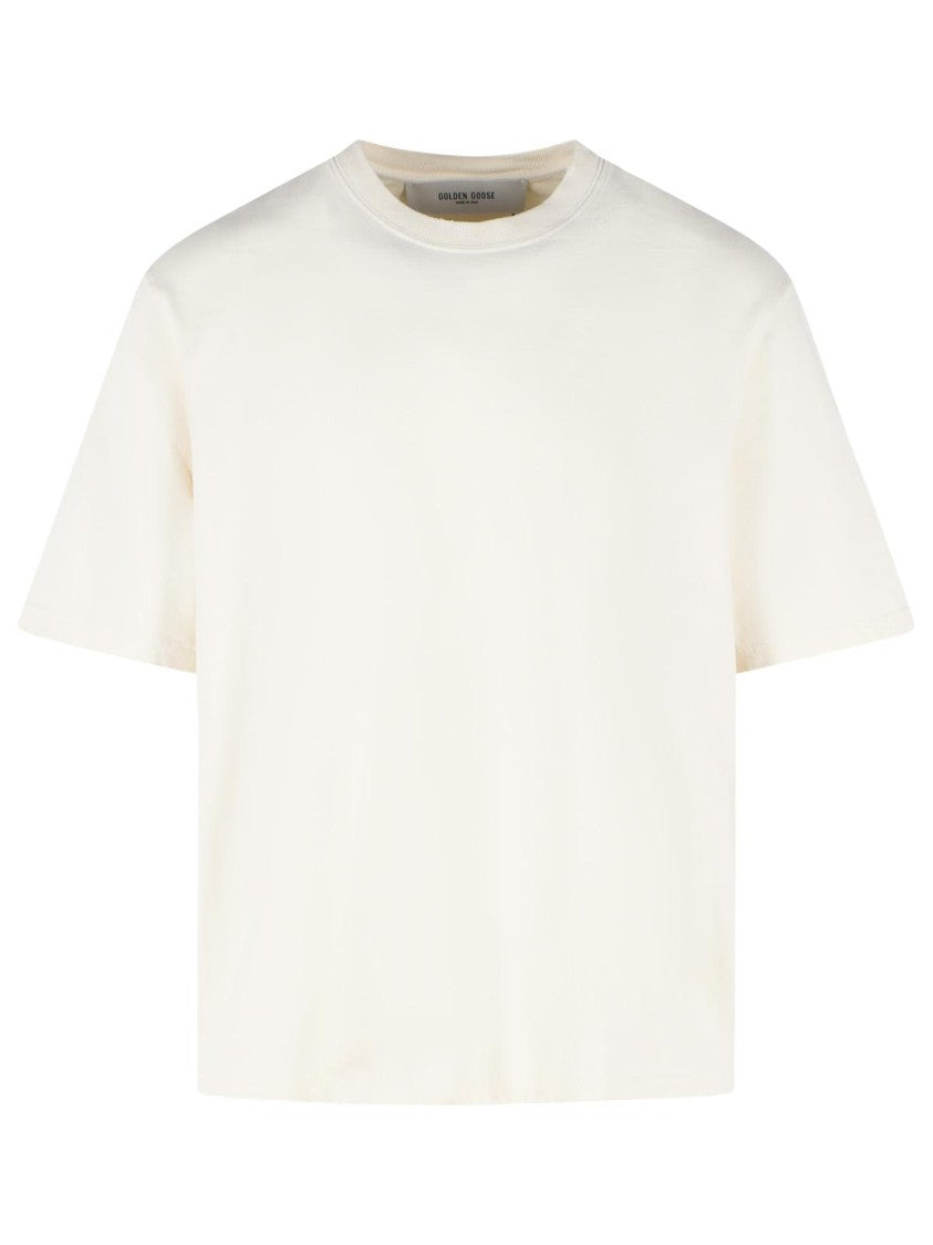 Golden Goose Uisex Vintage White Cotton T-Shirt
