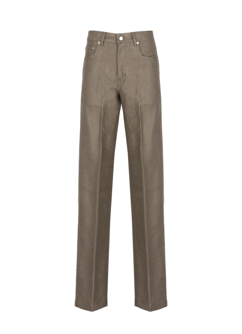 Rick Owens Straight-Leg Fabric Pants With Five-Pocket Design