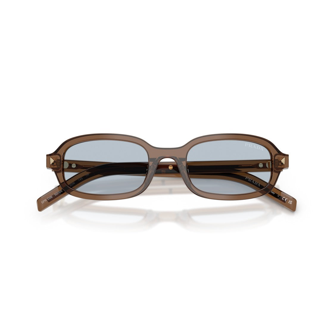 Prada 0Pr D06s Translucent Acetate Sunglasses With Grey Lenses