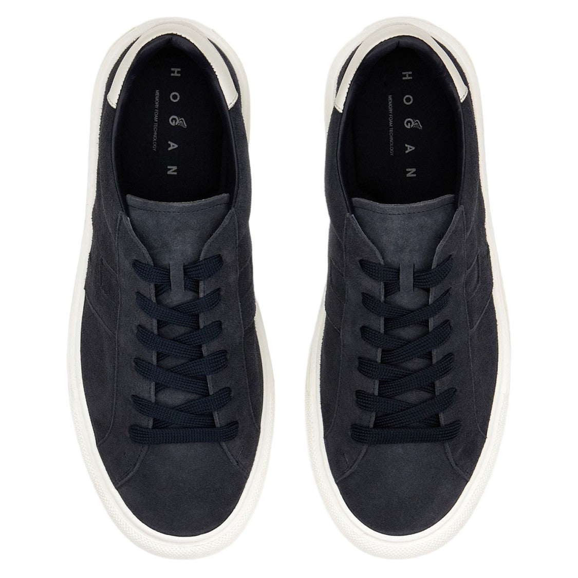 Hogan Leather Contrast Heel Sneakers