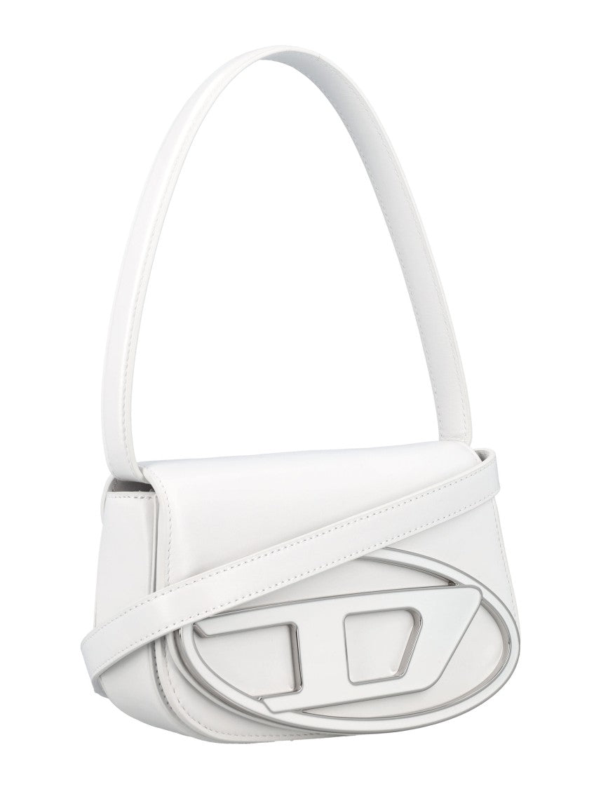 Diesel White 1Dr Leather Shoulder Bag