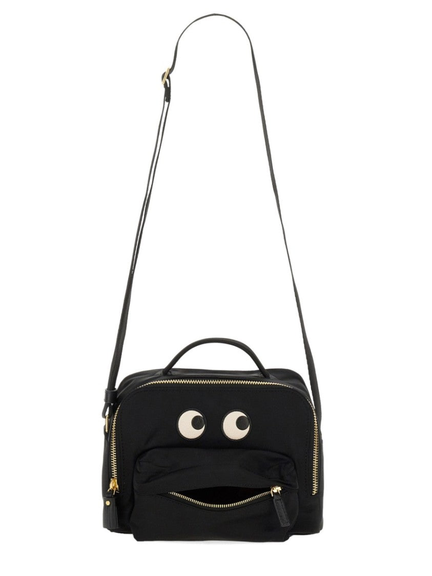Anya Hindmarch Rectangular Crossbody Bag With Eye Motifs And Gold-Tone Accents