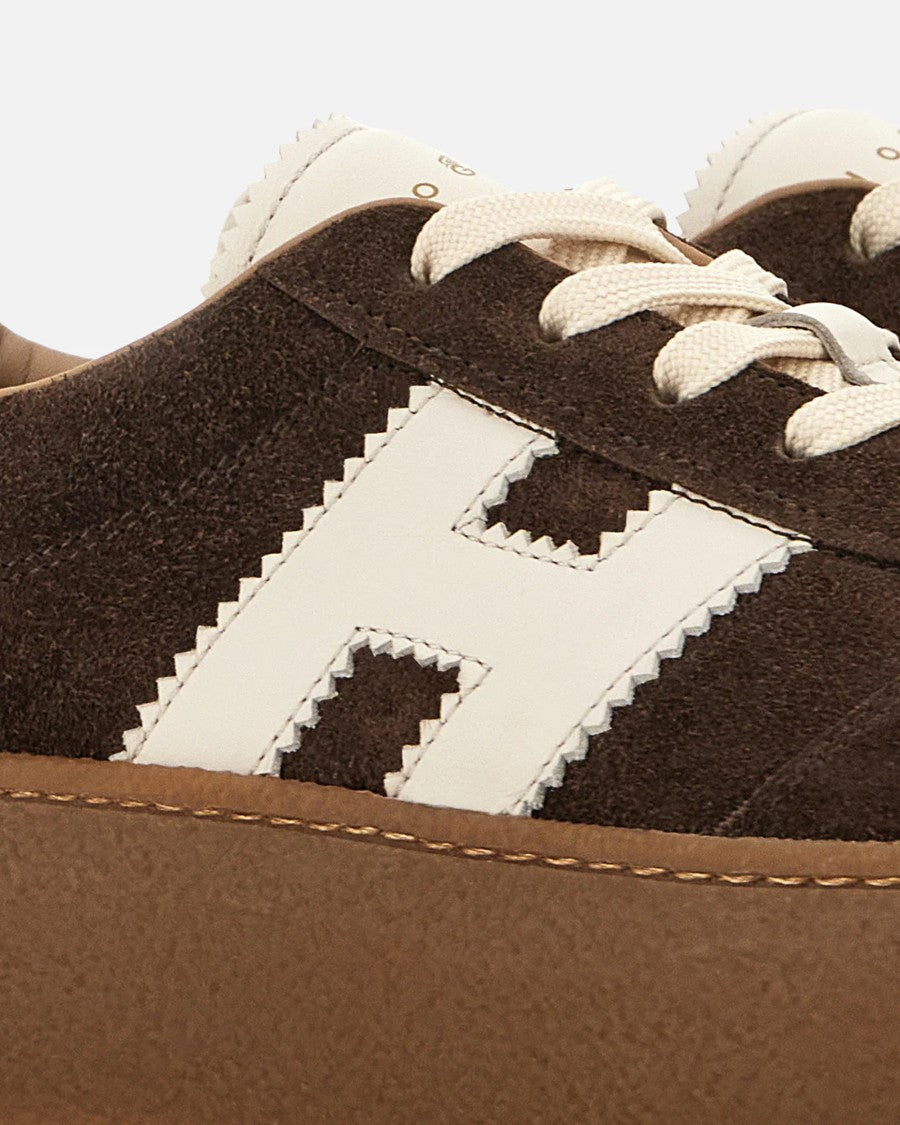 Hogan Brown Cool Suede Leather Sneakers