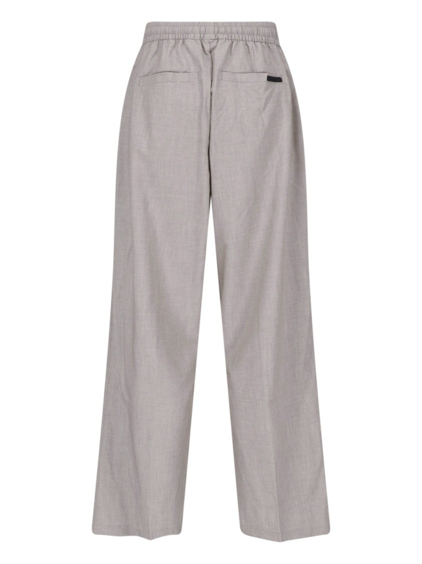 Fear Of God Essentials Grey Fabric Adjustable Waistband Wide-Leg Sweatpants