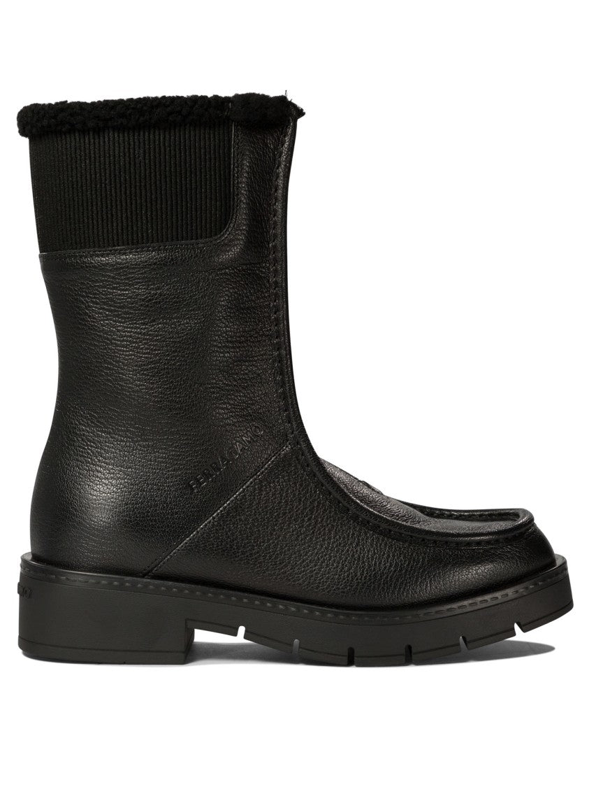 Ferragamo "Montse Fur" Ankle Boots