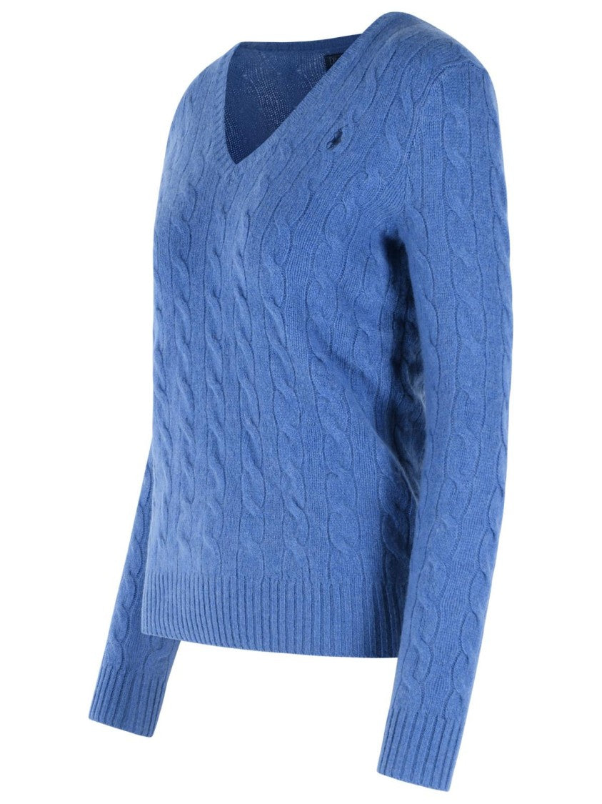 Polo Ralph Lauren 'Kimberly' Blue Wool And Cashmere Sweater