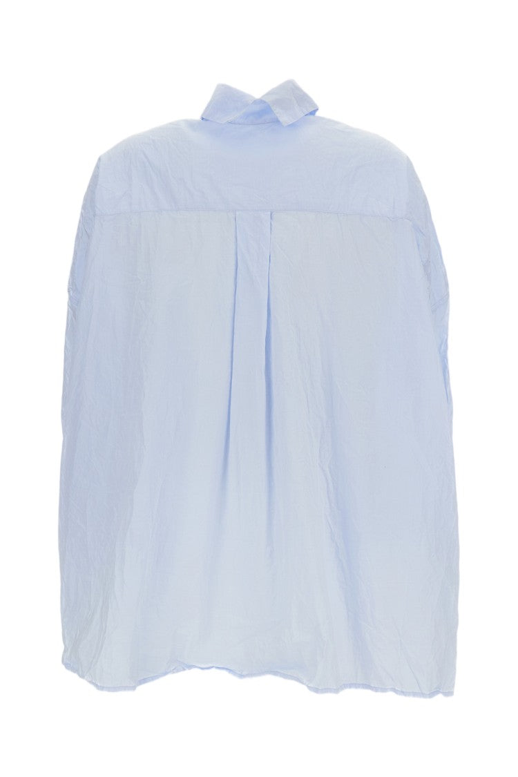 Daniela Gregis Vertical Striped Button-Up Shirt With Pointed Collar