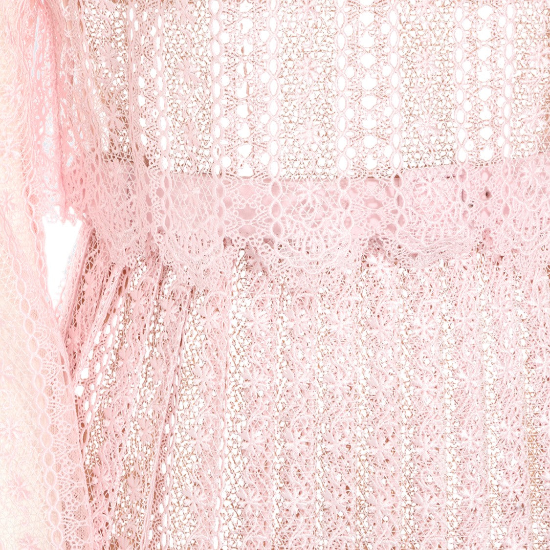 Self-Portrait Delicate Pink Lace Midi Dress