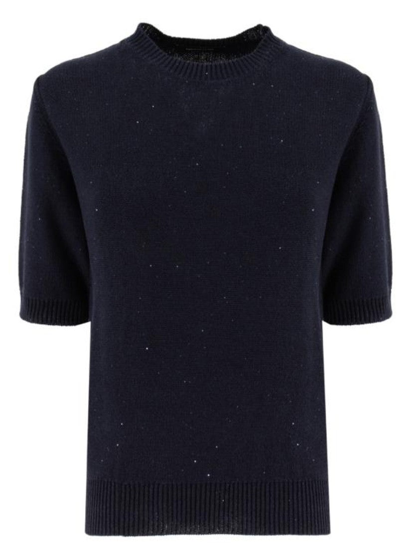 Fabiana Filippi Short-Sleeved Knit Top With Textured Finish