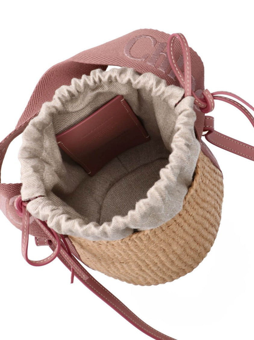 Chloé Woven Straw Bucket Bag With Versatile Straps
