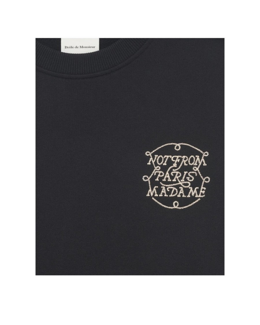 Drôle De Monsieur Not From Paris Madame' Black Sweatshirt