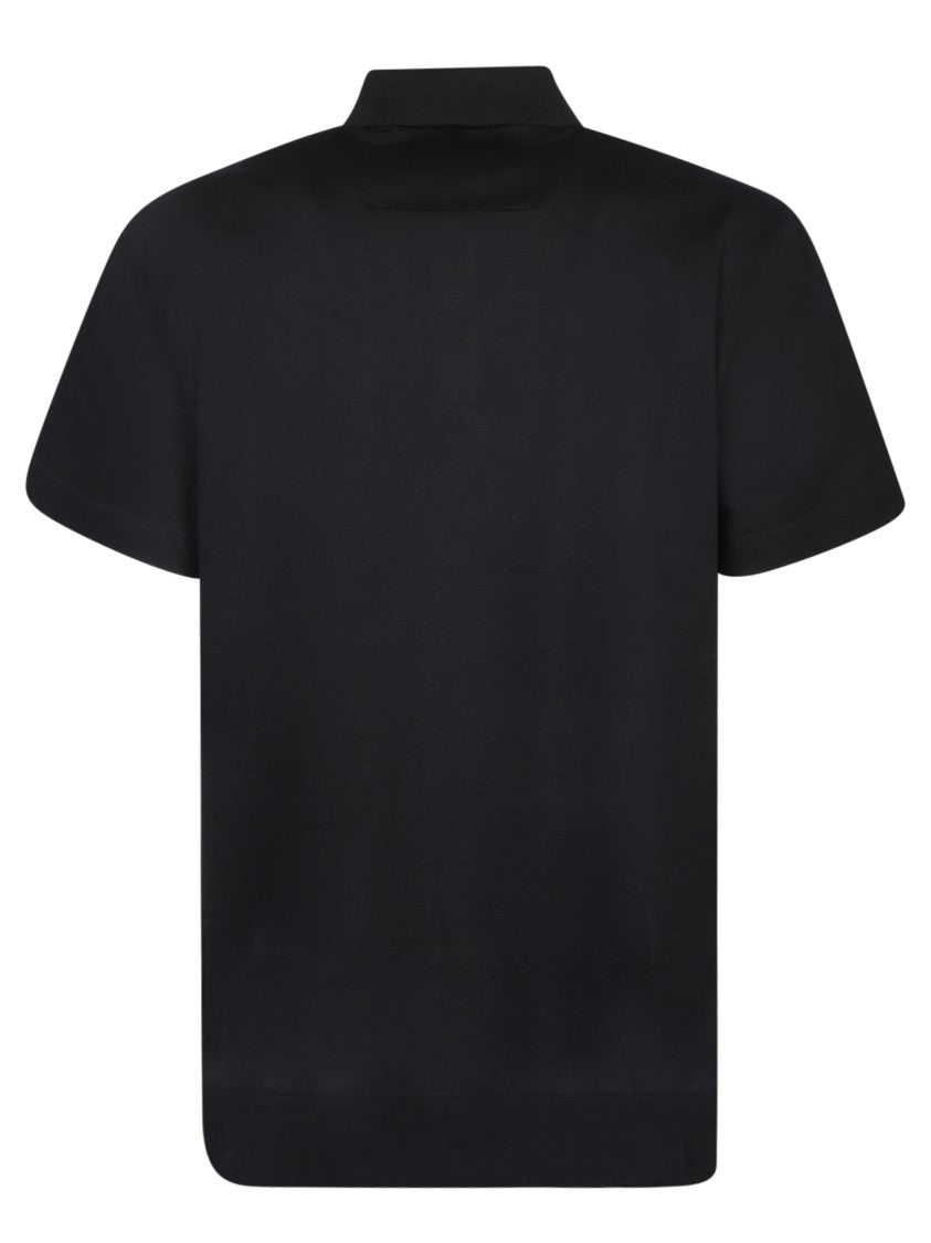 Givenchy Ribbed Black Polo Shirt With Iconic 4G Logo