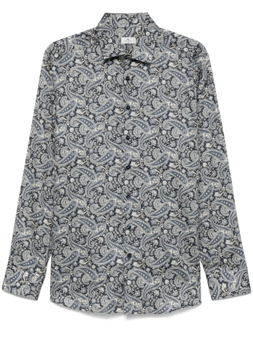 Etro Multicolour Paisley Pattern Long-Sleeve Cotton Shirt