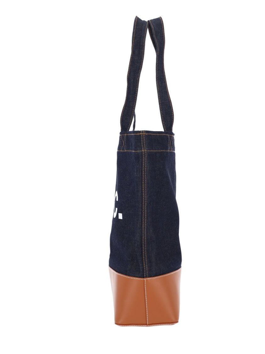 A.P.C. Blue Alex Denim Cotton Tote Bag