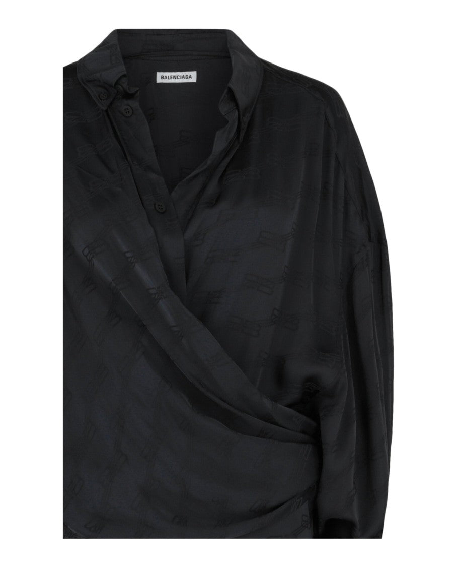 Balenciaga Bb Monogram Jacquard Wrap Dress