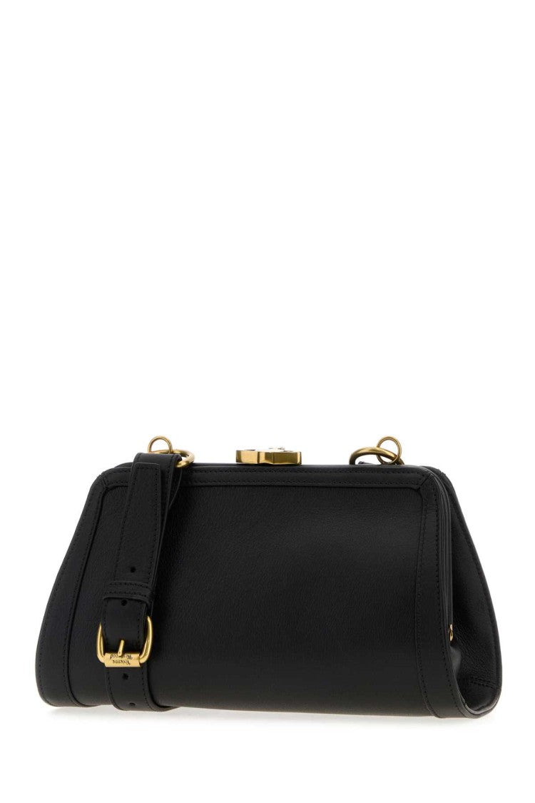 Vivienne Westwood Black Leather Ascot Crossbody Bag