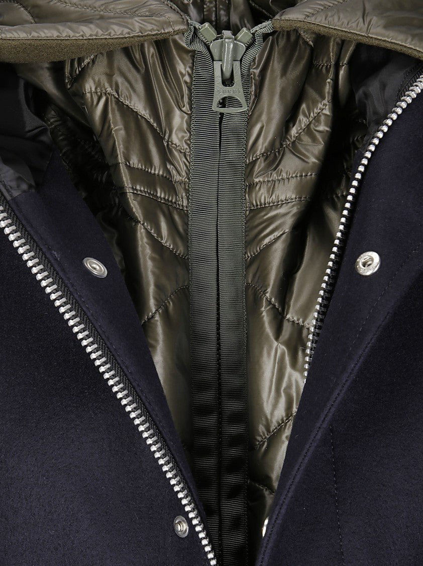 Sacai Wool Melton Blouson With Down-Effect Inner Jacket
