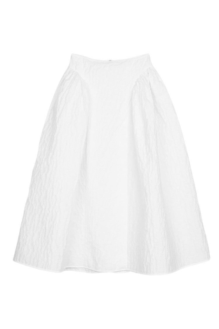 Cecilie Bahnsen Cloqué Fabric Skirt With Structured Volume And Side Panels