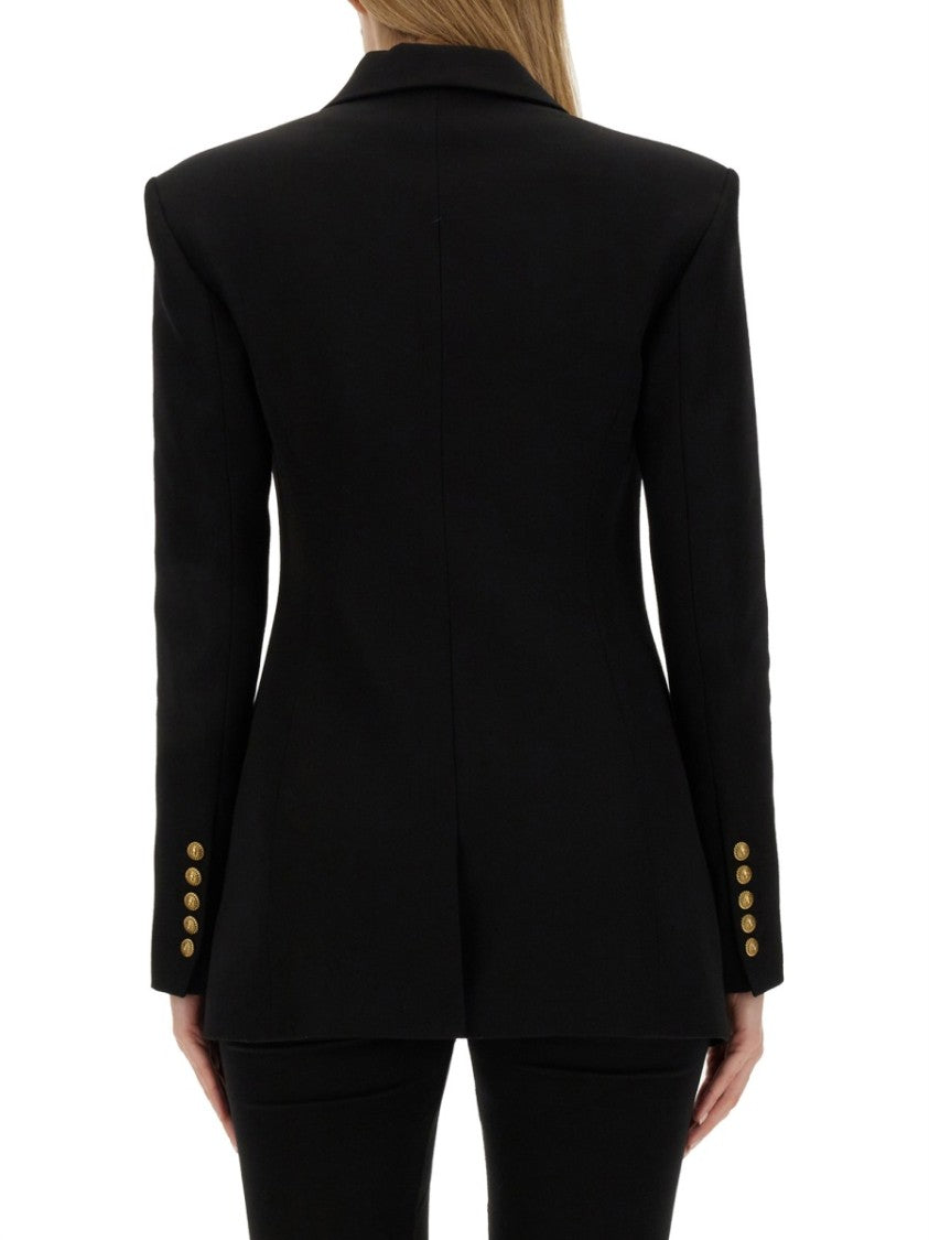 Balmain Tailored Black Wool Single-Breasted Jacket