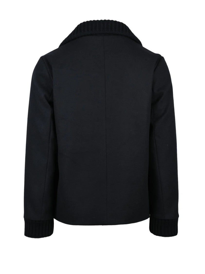 Daniele Alessandrini Polyester-Wool Jacket With Ribbed Details