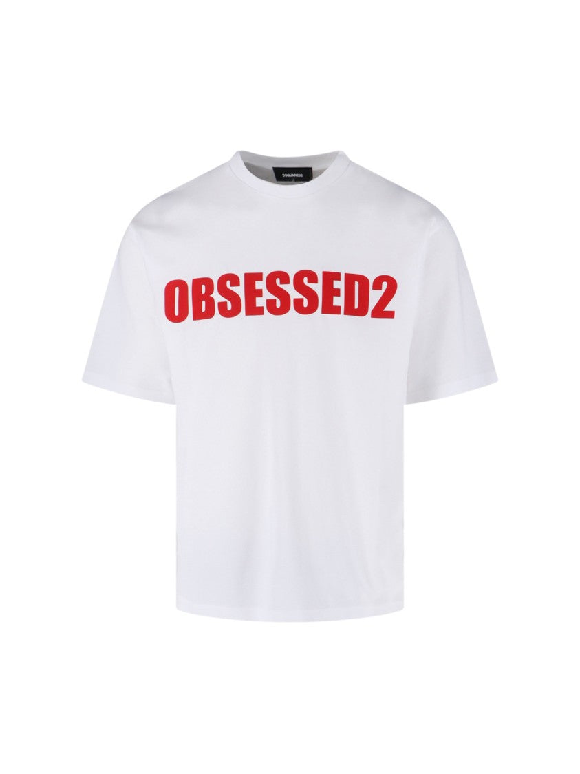 Dsquared2 Obsessed2 T-Shirt With Maxi Print – White