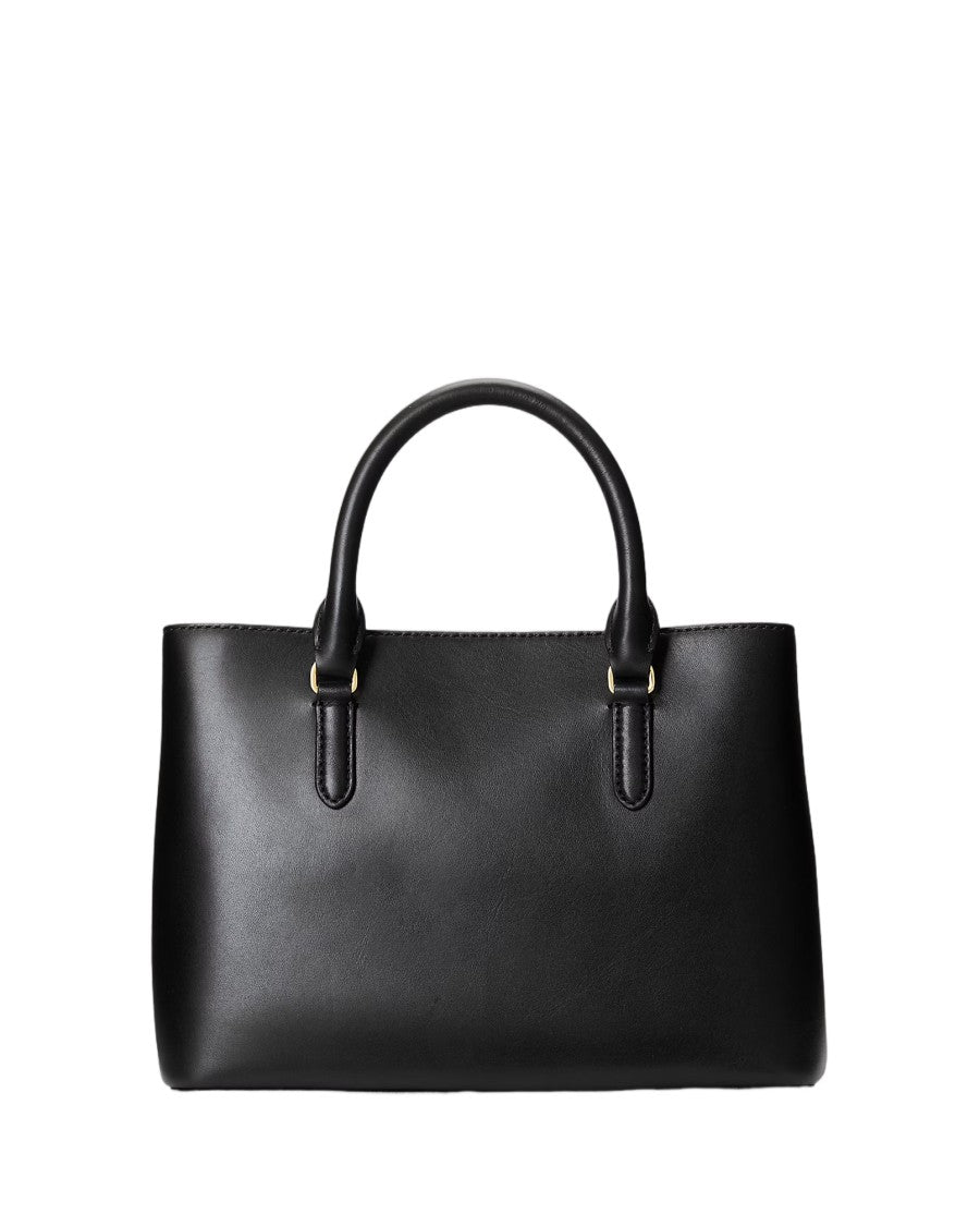 Lauren Ralph Lauren Structured Small Satchel In Smooth Calf Leather