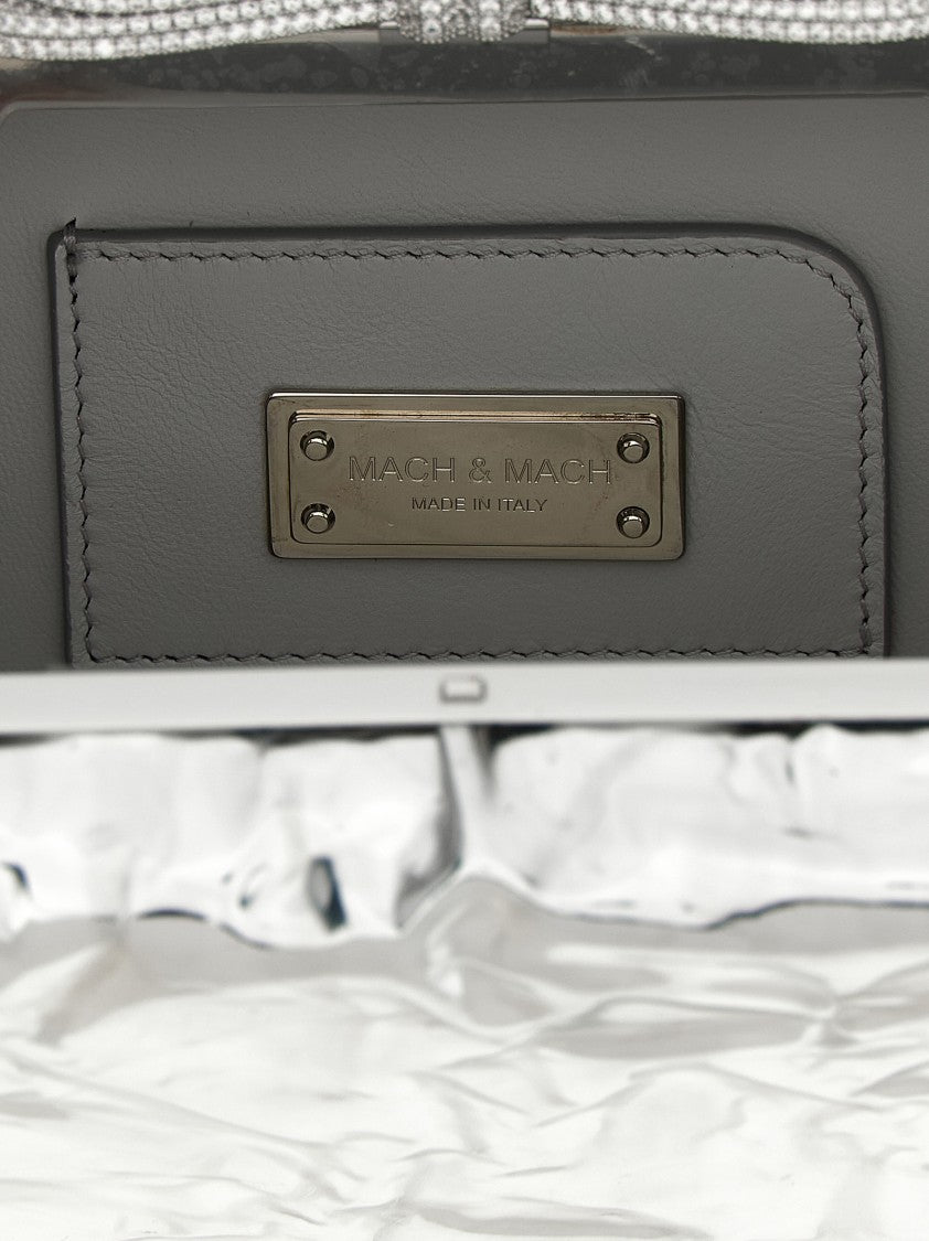 Mach & Mach Double Bow Wrapped Mirror' Clutch