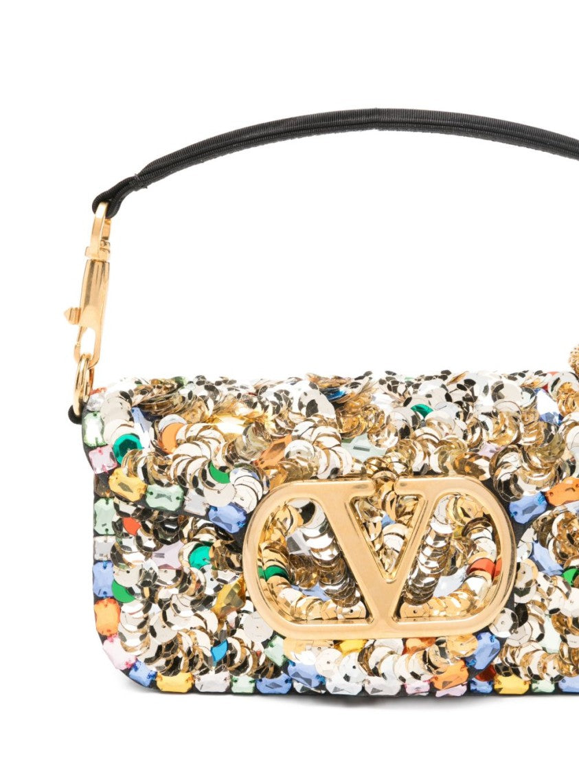 Valentino Garavani Rectangular Handbag Embellished With Multicolored Sequins