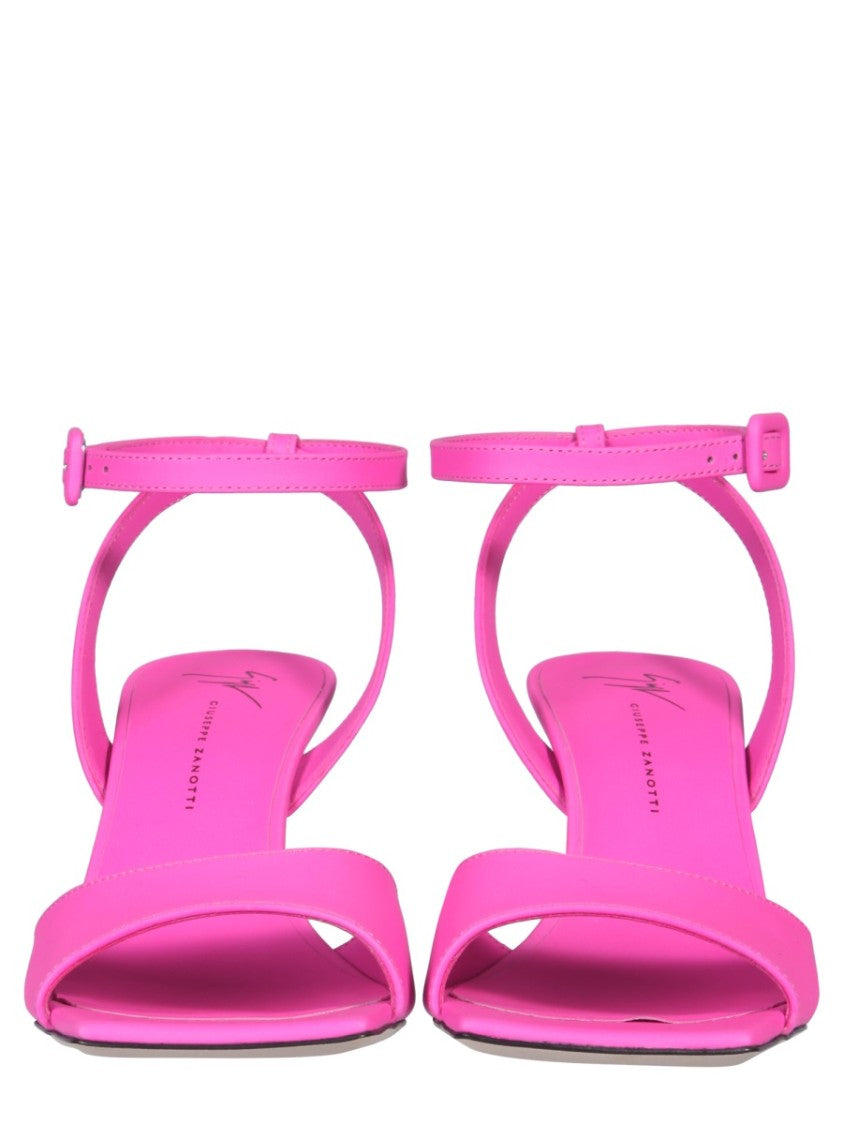 Giuseppe Zanotti Pink Sandals With Transparent Plexi Heel
