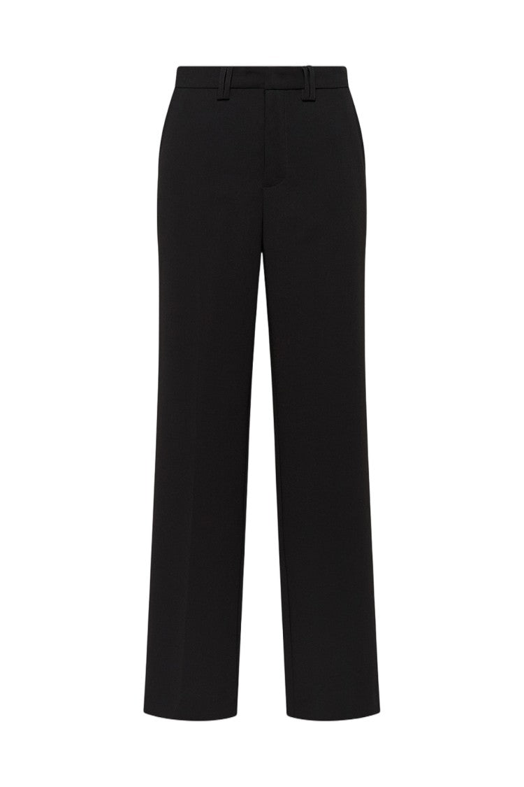 Maliparmi Sablé Crêpe Front Zipper Straight-Leg Trousers