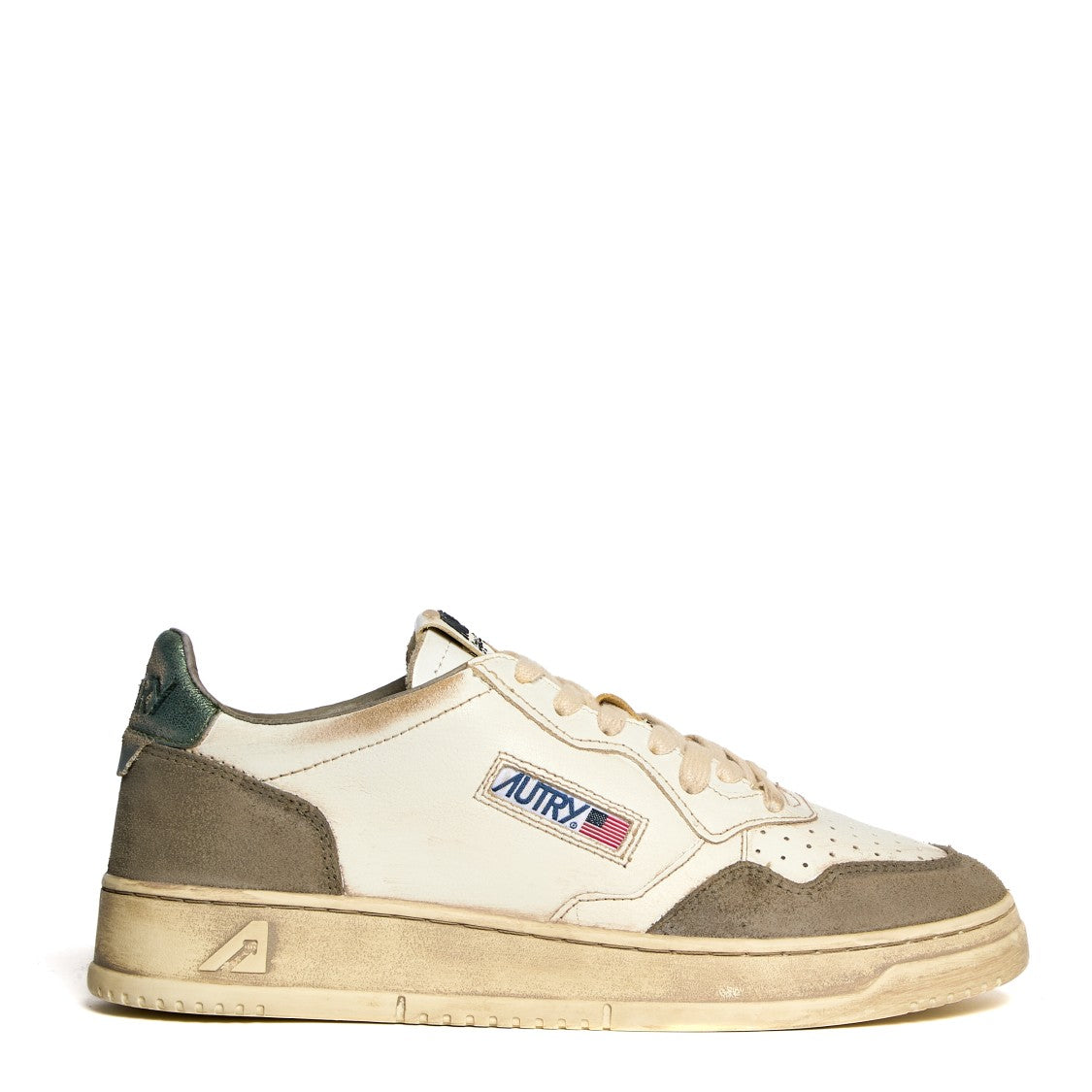 Autry Vintage-Inspired Low-Top Sneakers In Leather And Suede