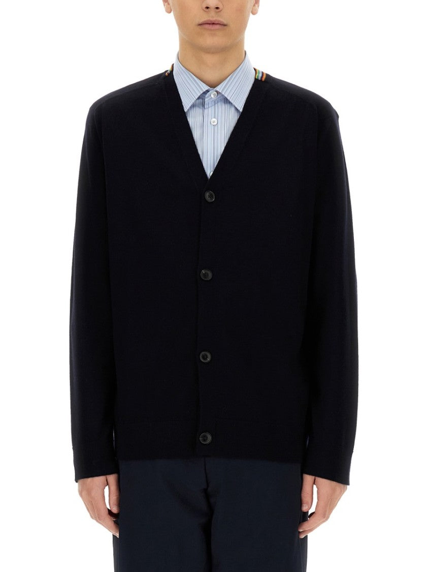 Paul Smith Classic V-Neck Merino Wool Cardigan