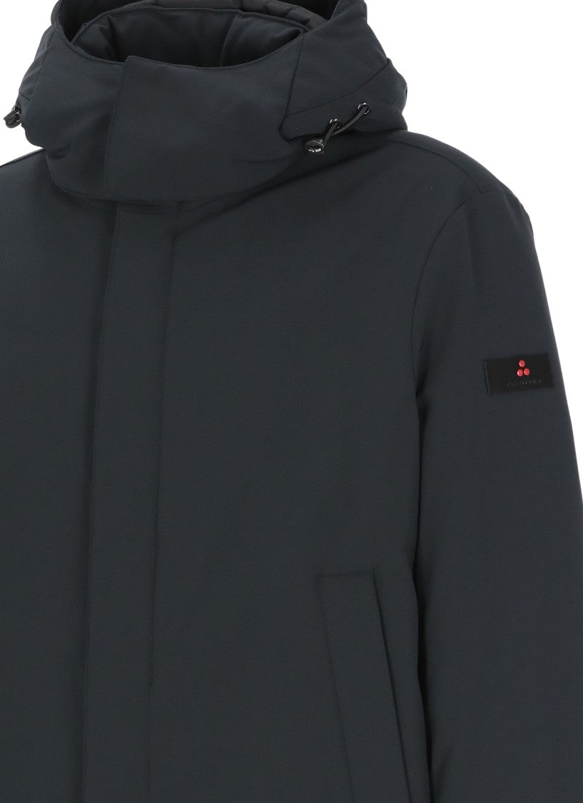 Peuterey Blue Kruger Hooded Long Down Jacket