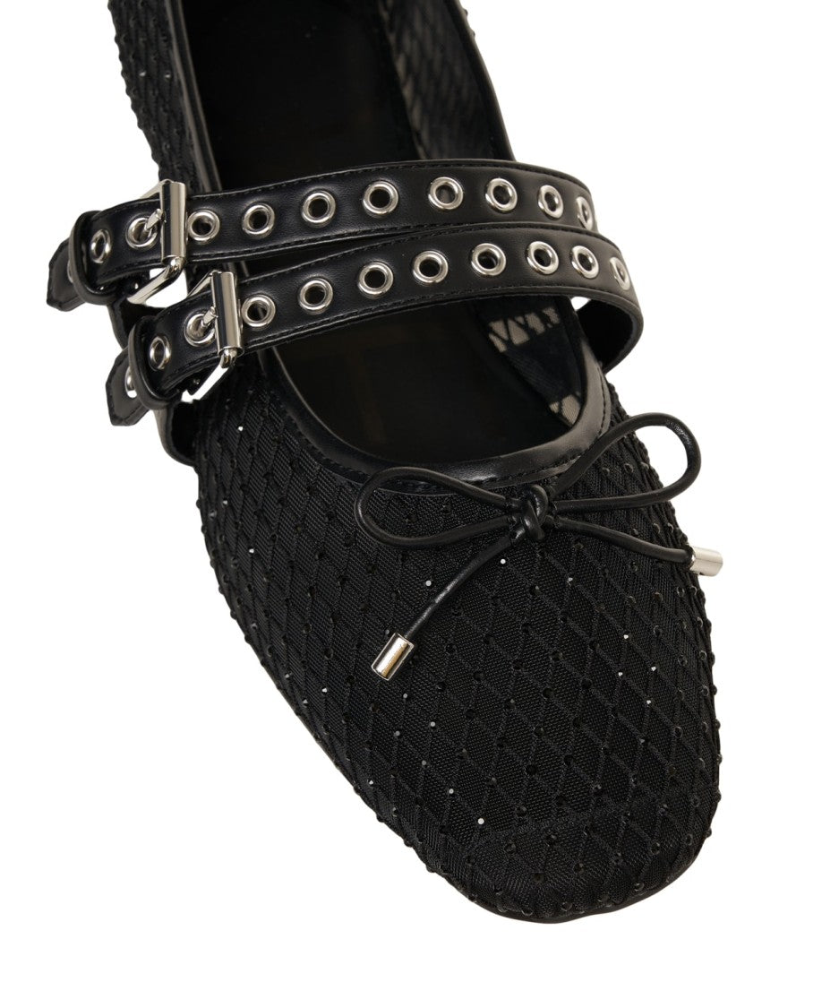 Loafer Ballerine Mesh Ballerinas With Rhinestones